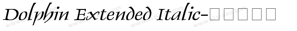 Dolphin Extended Italic字体转换